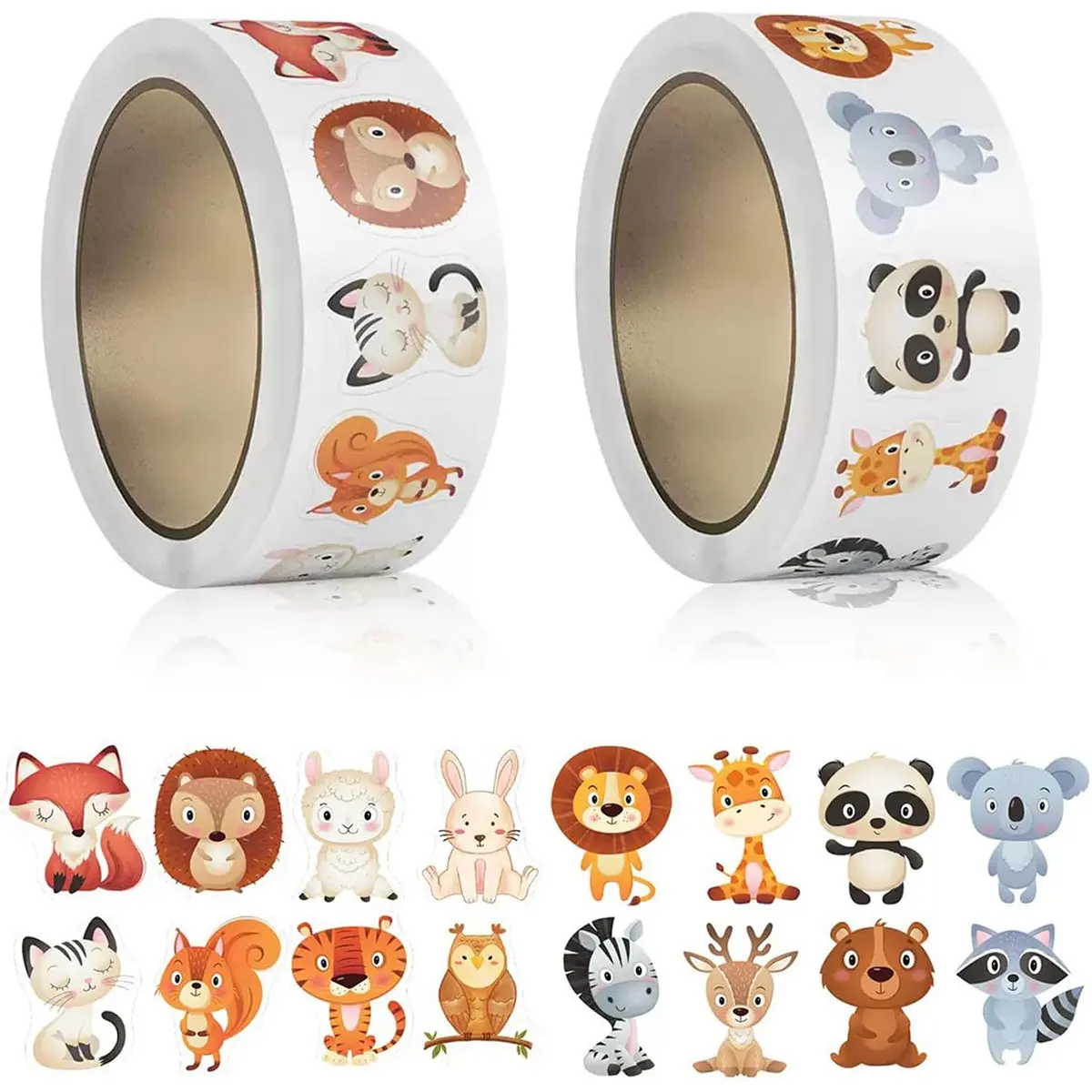 500pcs Animal Stickers for Kids,1 Inch Cute Reward Sticker in 16 Patterns,Teacher Splies for Classroom,Incentives Sticker Bulk
