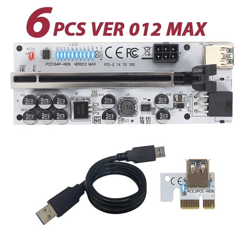 6 pz VER012MAX USB 3.0 pci-e Riser MAX Express Cable Riser X16 Extender pci-e Riser Card