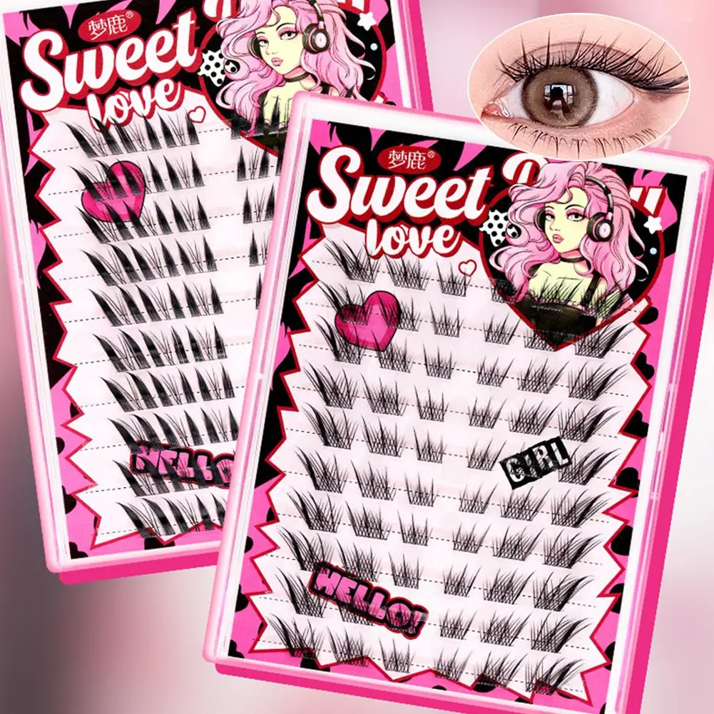 سلسلة الثعلب الرموش الصناعية الطبيعية سميكة DIY لاش ملحقات ماكياج جلدة أداة الجمال الطبيعي T3N2 #5