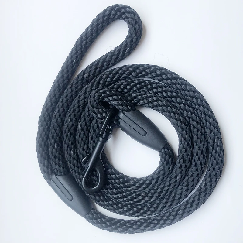 Nylon Dog Training Leash 1.2CM I Wide Traction Rope 5ft Long for Small and Medium Dog black color