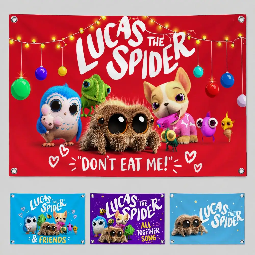 Character Lucas the Spider Flags Home Yard & Garden Decor Banner - Indoor Outdoor Wall Hanging Flag