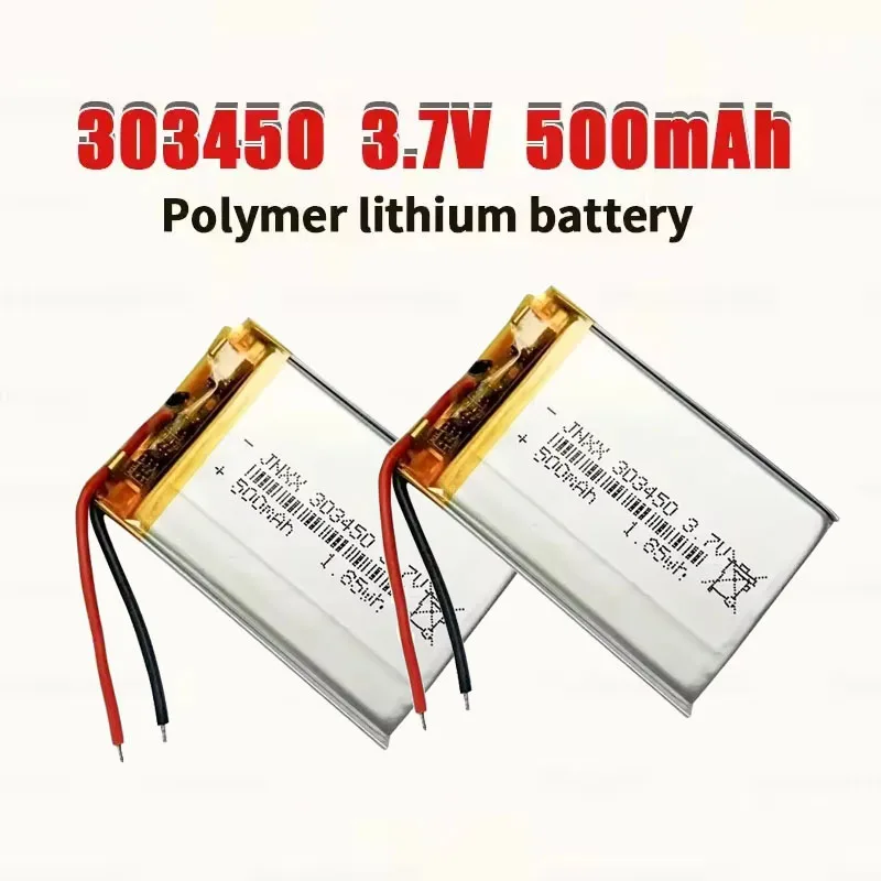 3,7 В 500 мАч 303450 литиевая батарея 3,7 В литий-полимерная Lipo батарея для наушников с дистанционным управлением мини-камера светодиодная лампа
