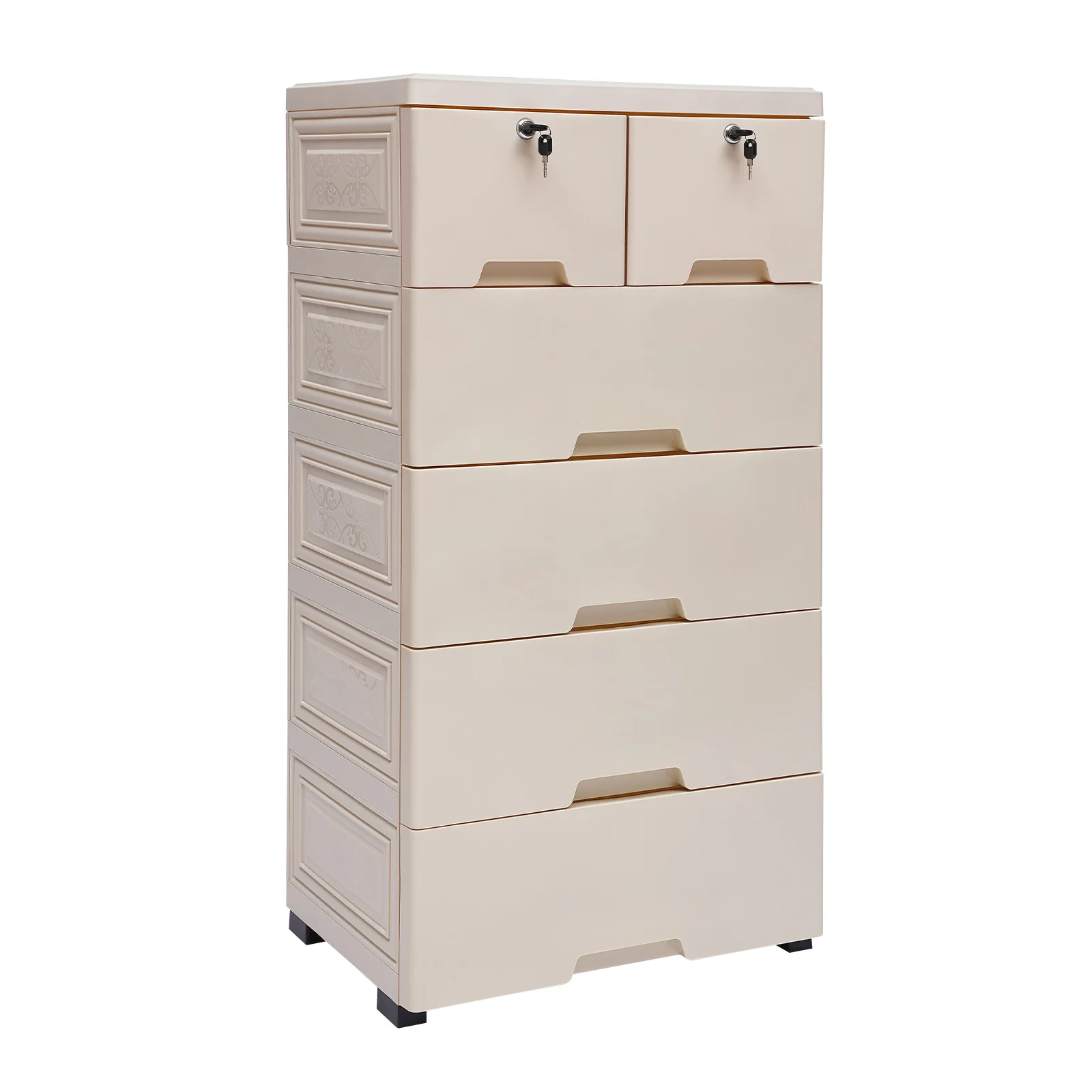 6-Drawer Storage Unit Thickened Plastic Drawer Cabinet Storage Organizer for Bedroom Clothes Tower Locker Cabinet Clothing