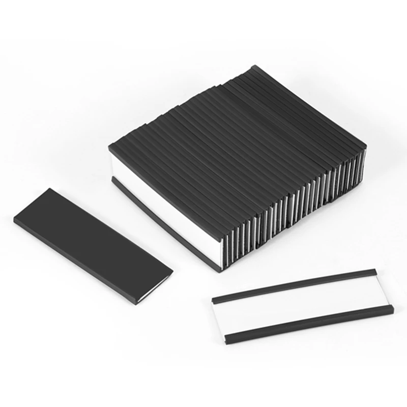 

30Pcs Magnetic Label Holders With Magnetic Data Card Holders With Clear Plastic Protectors For Metal Shelf (1 X 3 Inch)