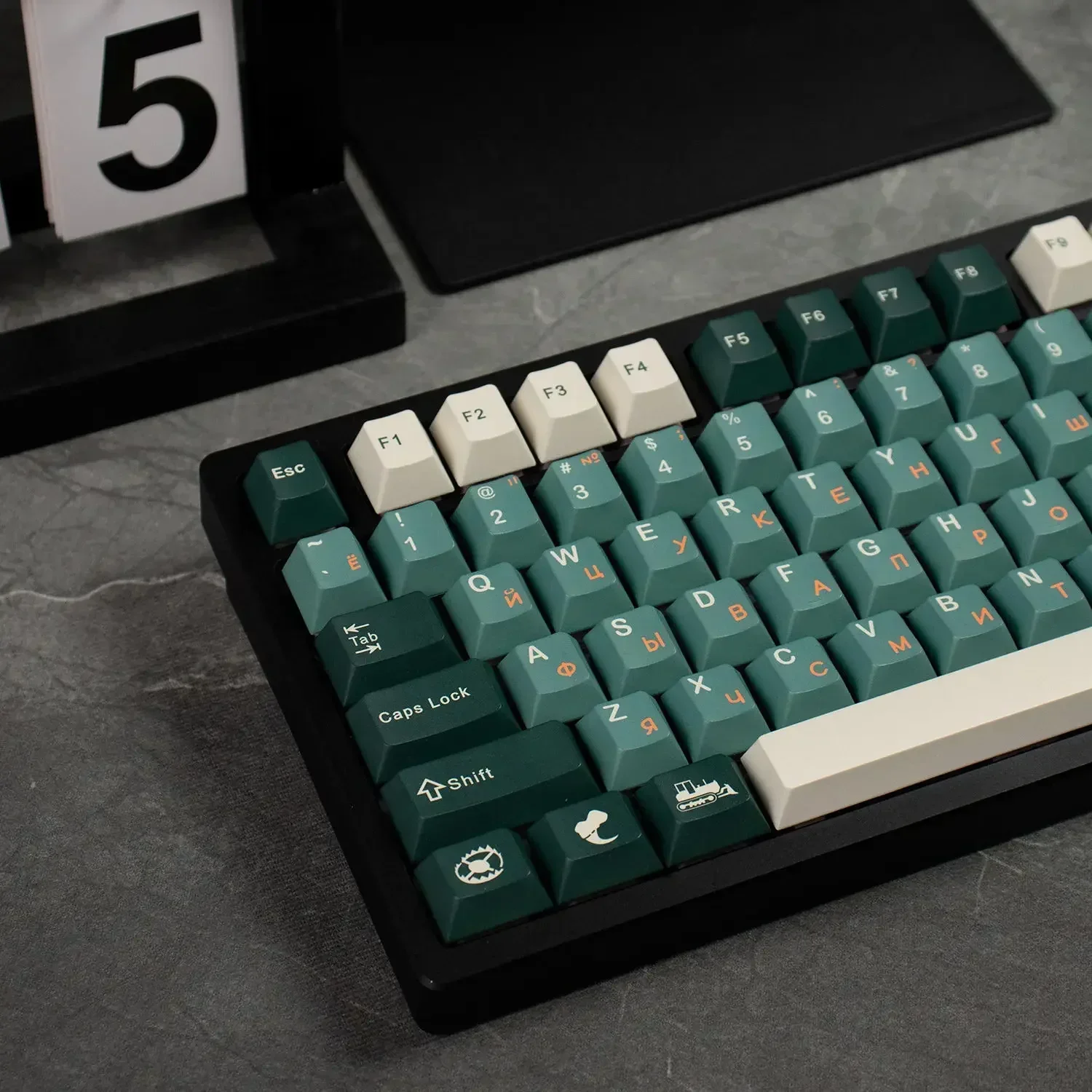 Silent Forest Keycaps Conjunto completo de sublimação PBT Altura original de fábrica