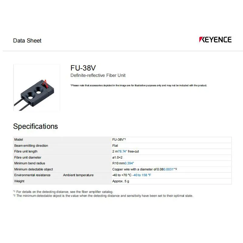 FU-38V KEYENCE Reflection Fiber Optic Sensor,welcome to consult