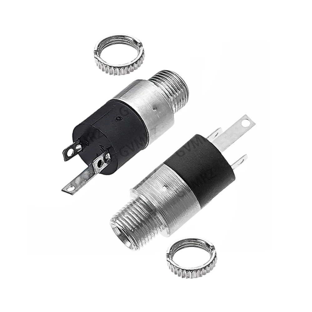 5PCS 3.5MM Cylindrical Socket Gild Nickel Plating PJ-392 Stereo Female Socket Jack With Screw 3.5 Audio Video Headphone