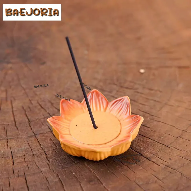 Yixing Purple Clay Lotus Incense Holder Zen Garden Incense Burners Aromatherapy Smell Distributor Censer Tableware Ornaments