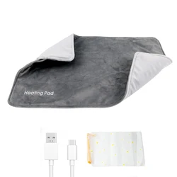 USB Electric Heating Pad 30*60cm Cystal Velvet Electric Heating Blanket Thermal Blanket Washable Warmer Pain Relief Home Use