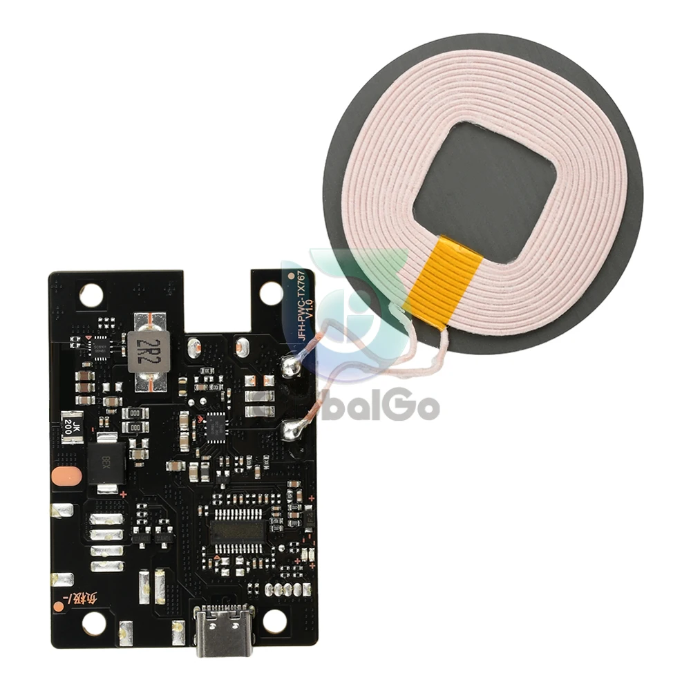 

DC 10V-24V 20W High Power Wireless Charger Transmitter Module Coil Circuit Board Type-c Fast Charging Wireless Charger