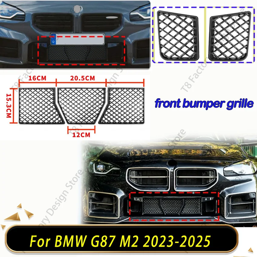 

Front Bumper Lower Racing Grille for BMW G87 M2 2023 2024 2025 Radiator Mesh Honeycomb Cover Guard Body Kit Tuning Auto Parts