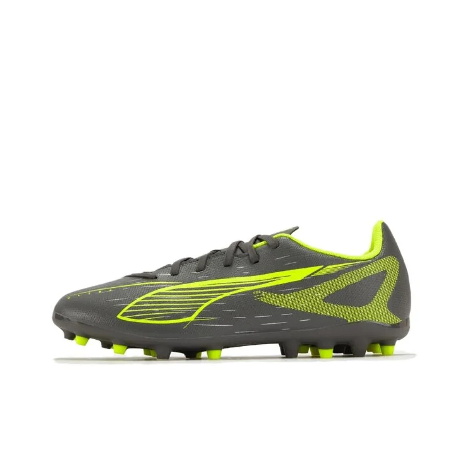 PUMA Ultra 5 Play Comfortable MG Multi Ground Abrasion Resistant Soccer Shoes Unisex Silver Yellow 108328-03