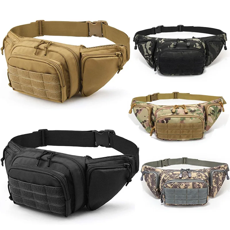 

High Quality 900D Tactical Men's Waist Bag Multi-Functional Portable Waist Gun Bag Waterproof Sports Hiking Climbing Daybag