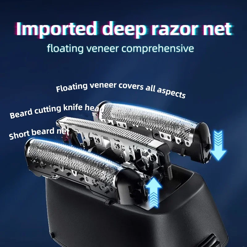 ماكينة حلاقة باناسونيك الكهربائية للرجال، ماكينة حلاقة ثلاثية الأبعاد رطبة وجافة مع نظام قطع 3 شفرات، ماكينة حلاقة قابلة للغسل لكامل الجسم، شحن من النوع C