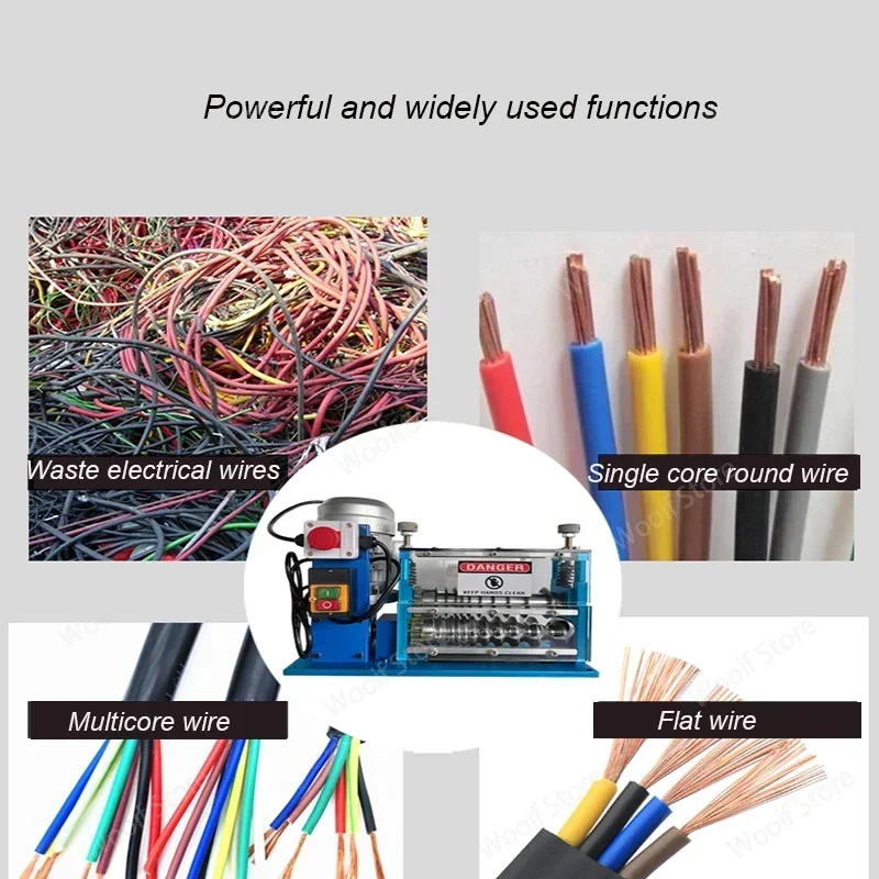 370W/750W Multi-function Electric Wire Stripping Machine Wire Stripper Cable Stripper For Copper Recycling