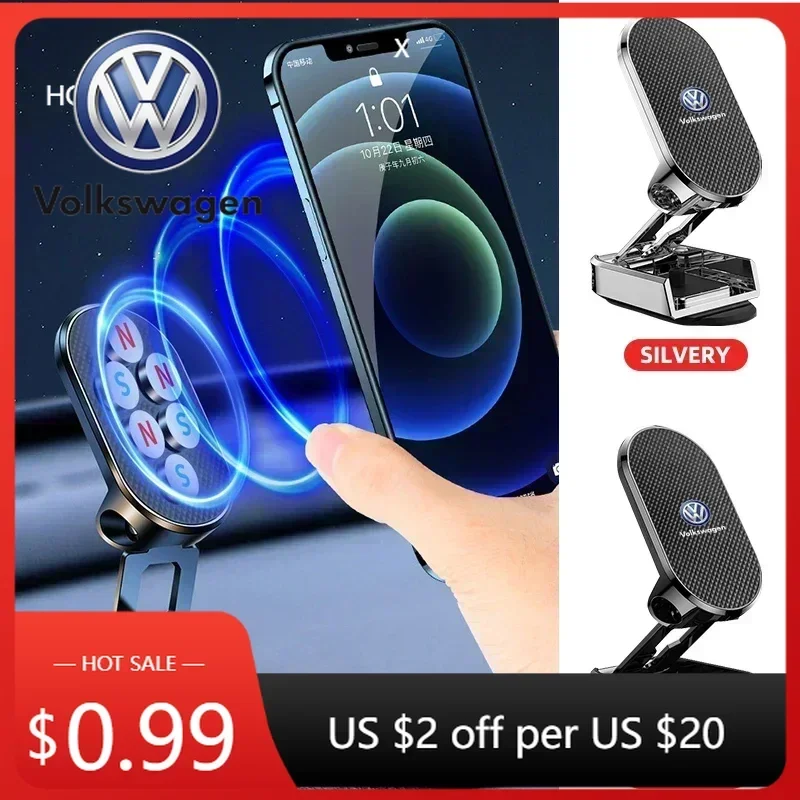 

Держатель для мобильного телефона с регулировкой высоты и вращением для автомобилей Volkswagen VW 2025, VW Polo, VW Golf