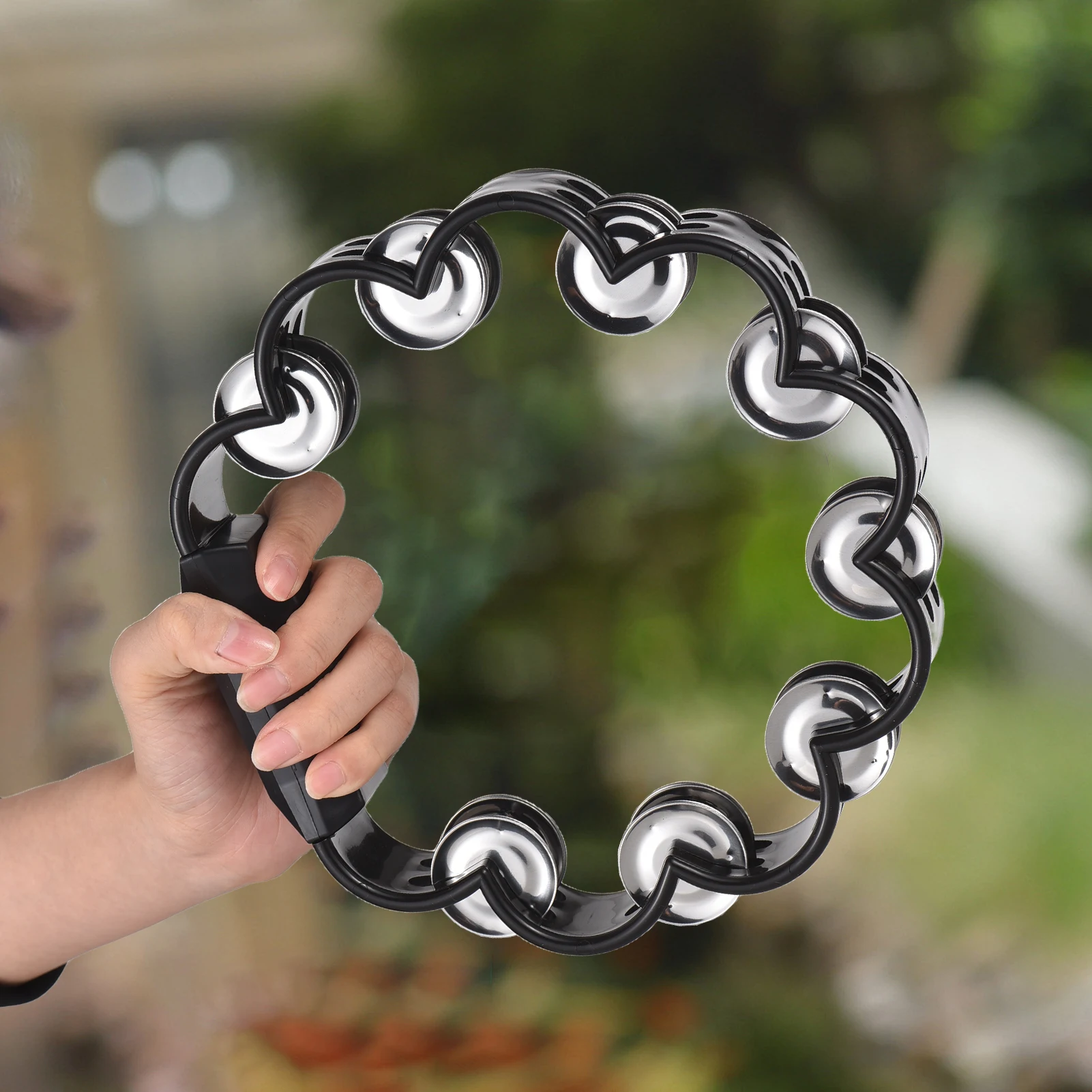 الدف للبالغين اليد مكرنك حلقات الجرس جرس معدني أدوات قرع الصوت المنزل مدرسة لوازم الحفلات جلجل مزدوج #6