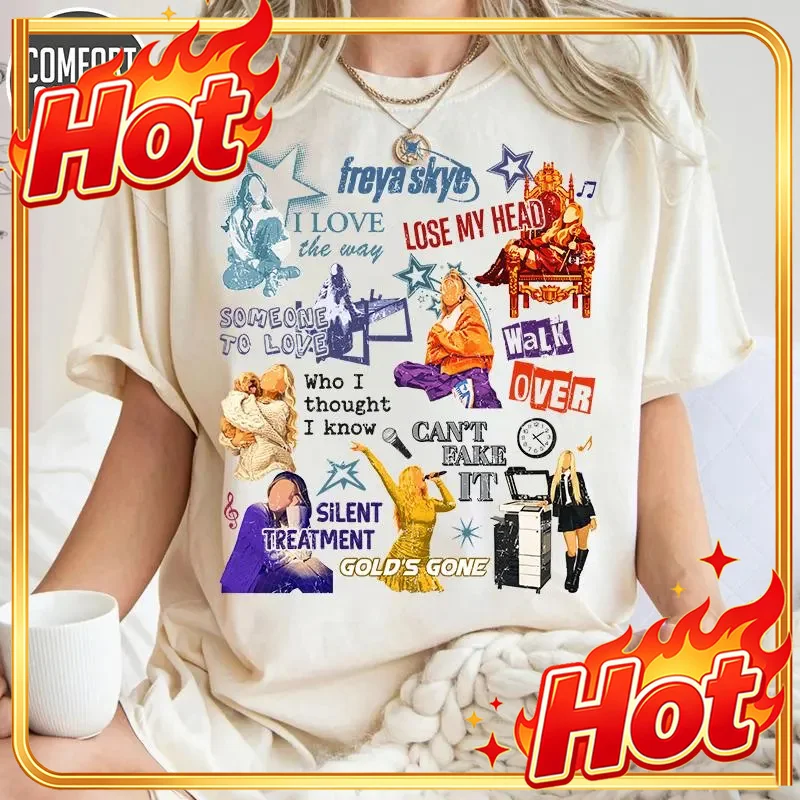 Custom Freya Skye Stars Align Tour T-shirt For Men And Women Summer Pure Cotton Clothing Fashion Casual Short Sleeved T-shirt