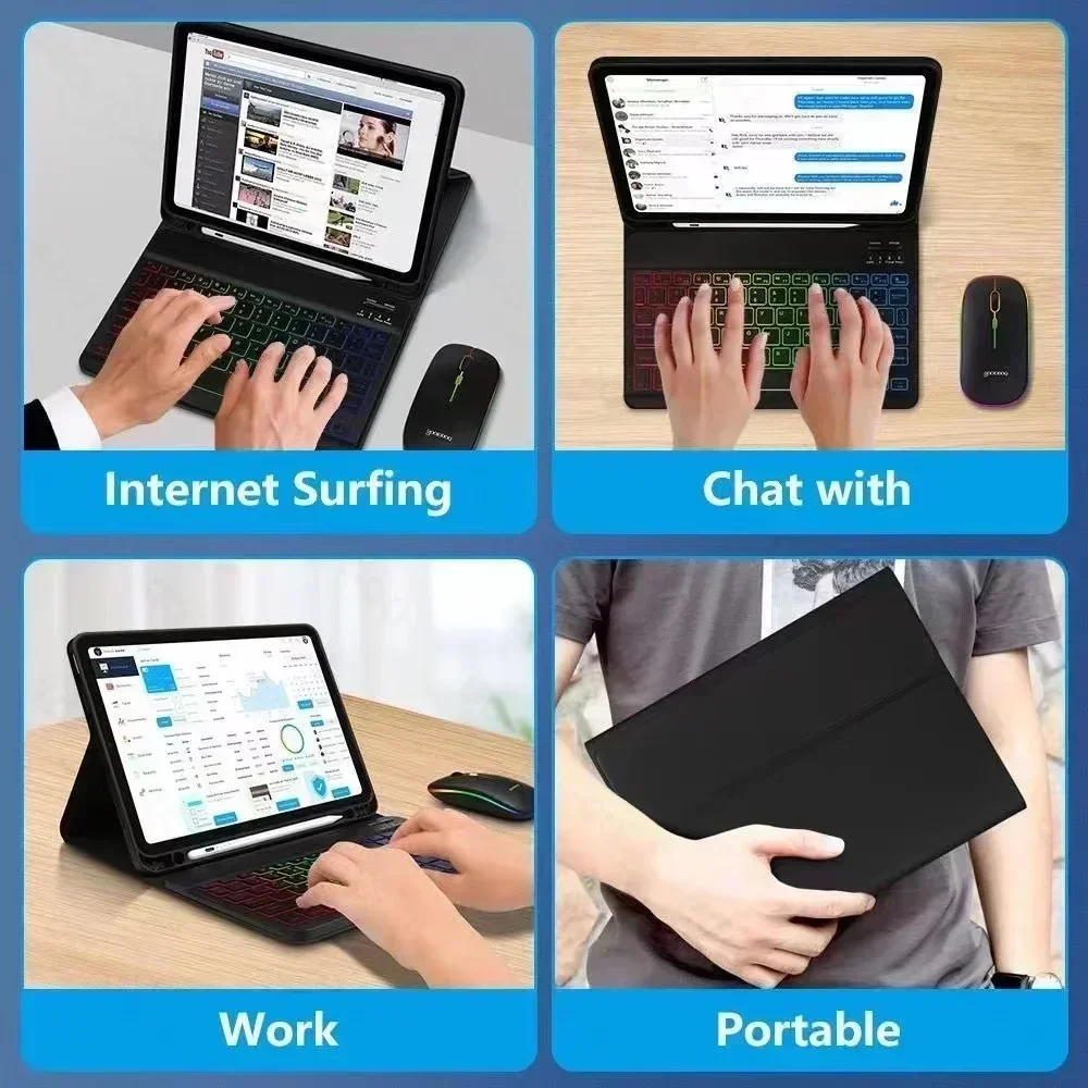 Keyboard Cover For Xiaomi Pad 7 7 Pro 11.2 inch 2024 Case For XIAOMI Pad 7 Pro 11.2 inch Backlit Bluetooth Keyboard Shell Funda