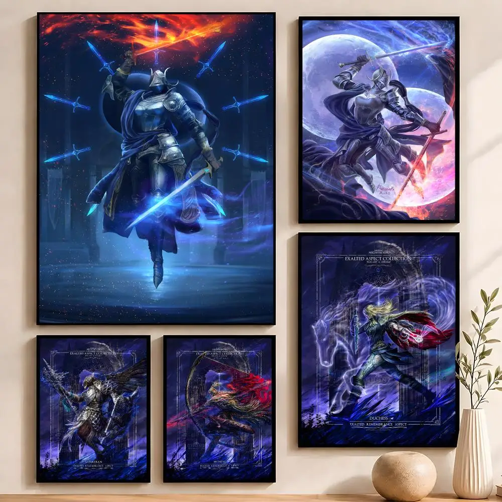 Game Exalted Aspect Collection Poster Self‑Adhesive Waterproof PP Poster Coffee House Bar Wall Art Sticker Room Home Decor