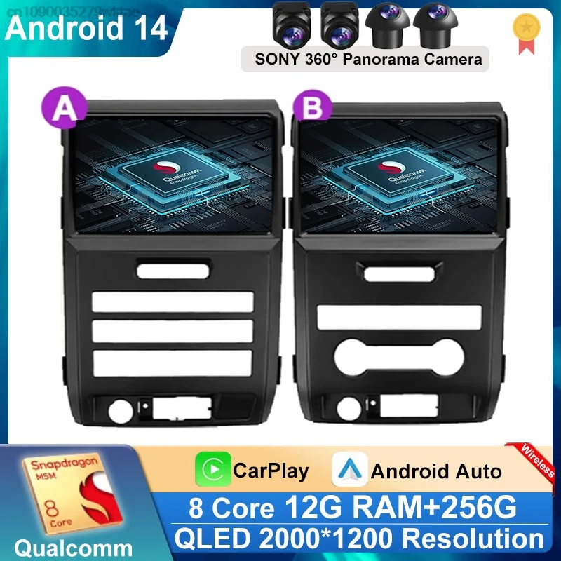 

Автомобильный радиоприемник Android 14 для Ford F150 P415 Raptor 2008-2014 Мультимедийный плеер Навигация GPS Carplay Стерео Авто DSP Головное устройство BT