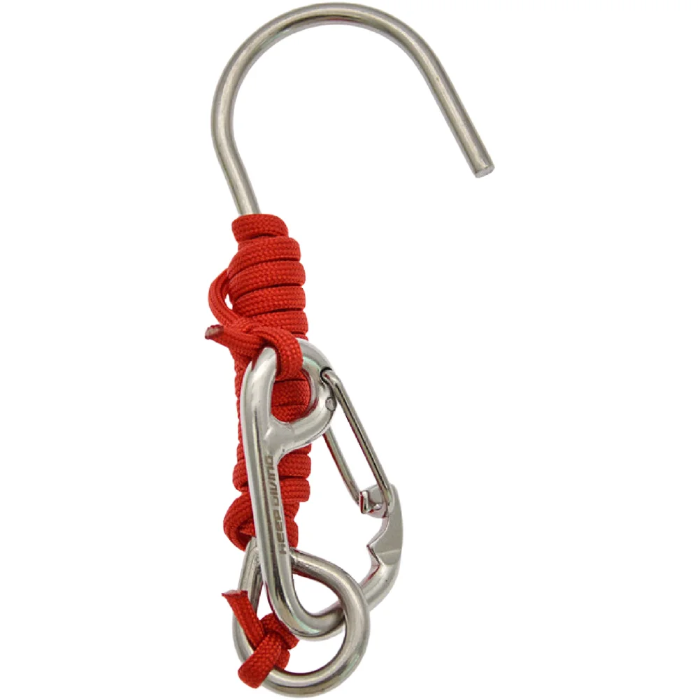 316 Stainless Steel Diving Flow Hook for Secure Rock Attachment with Luminous Rope and 60mm Fast Release Mechanism