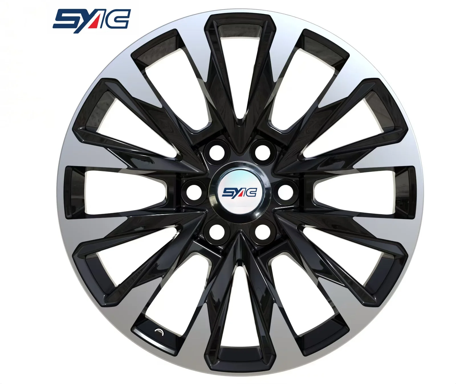 SYAC Custom Forged Wheels 17-22 Inch 5 Holes Black Machined Face Aluminum Alloy Passenger Car Wheel Rims Suitable For SUV/MPV