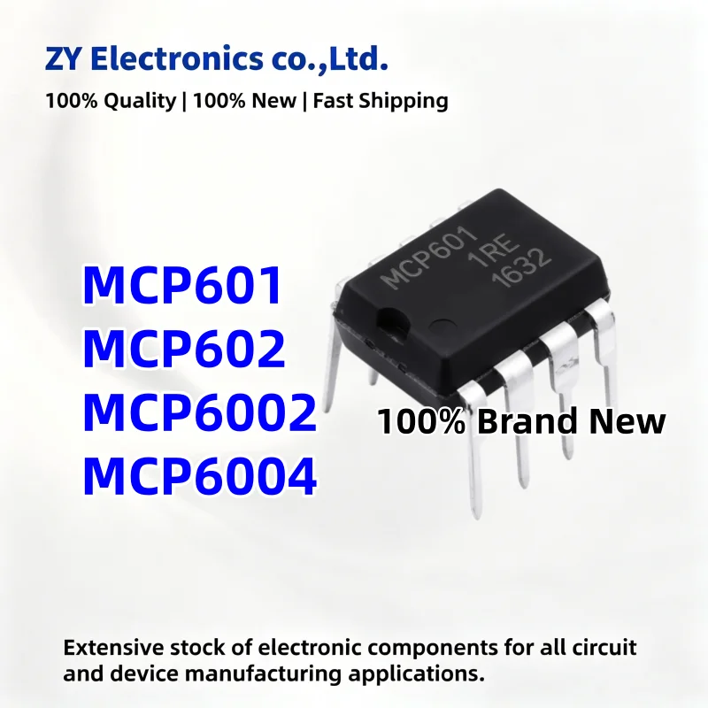 10pcs/lot New MCP6002-I/P MCP6004-I/P MCP601-I/P MCP602-I/P MCP6002 MCP6004 MCP601 MCP602 DIP chip