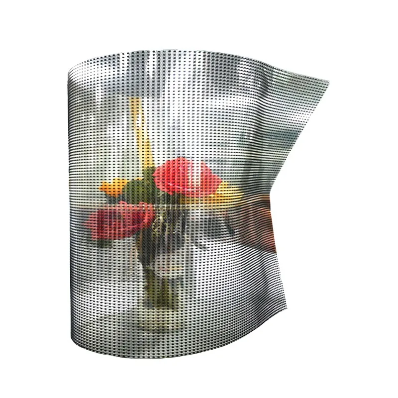Custom LED Crystal Film Screen, Transparent Flexible Display for Store Windows and Exhibition