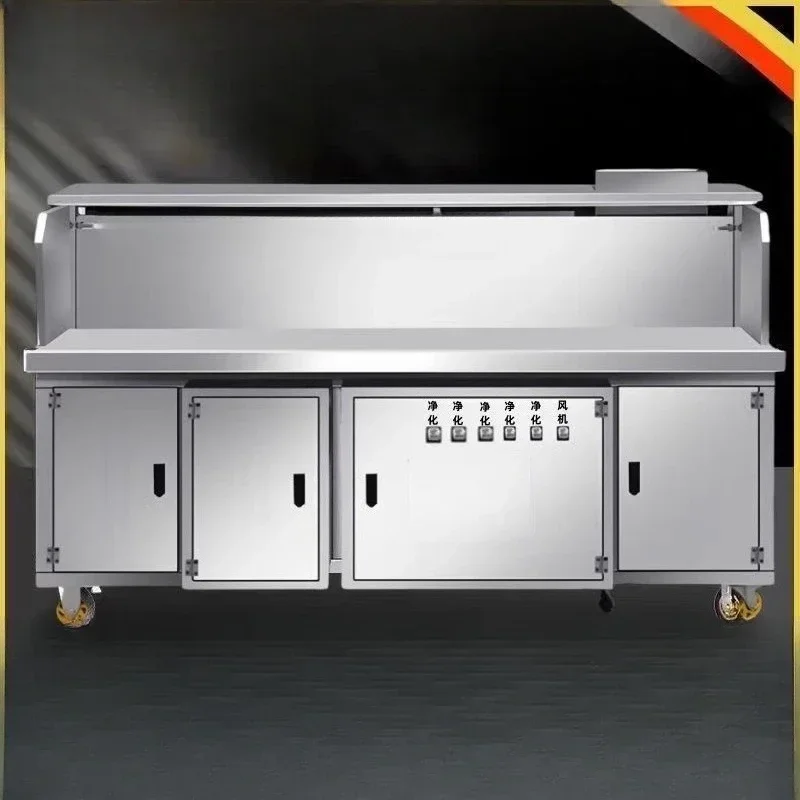 Purifier stainless steel flat suction charcoal grill