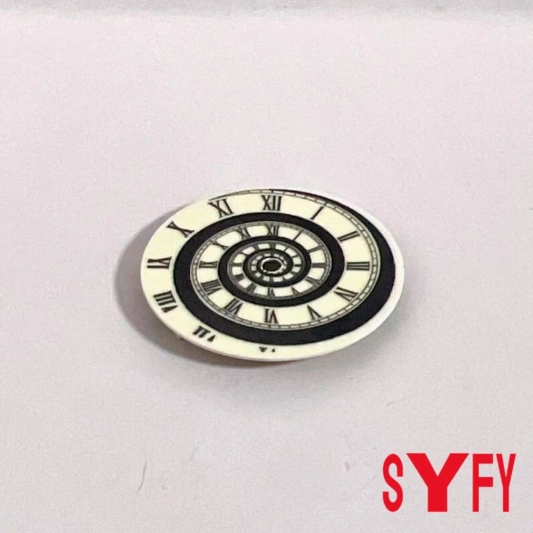 28.5MM Diameter Spiral Dial With Roman Markings Watch Dial For NH35/NH36/4R/7S SEIKO Movement Watch Modification Accessories