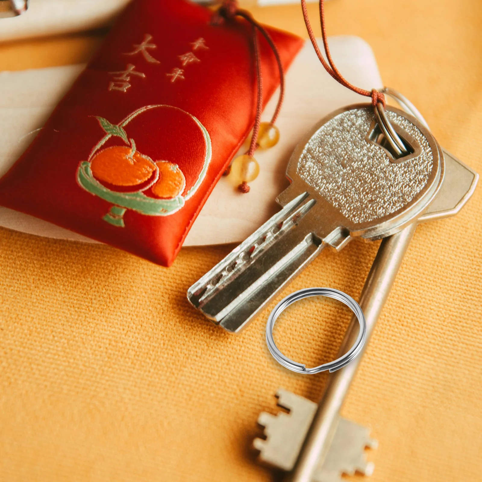 150Pcs Split Key Rings Stainless Steel Round Key Chains Heavy Duty for Car Home DIY Crafts Stainless Steel Keychain