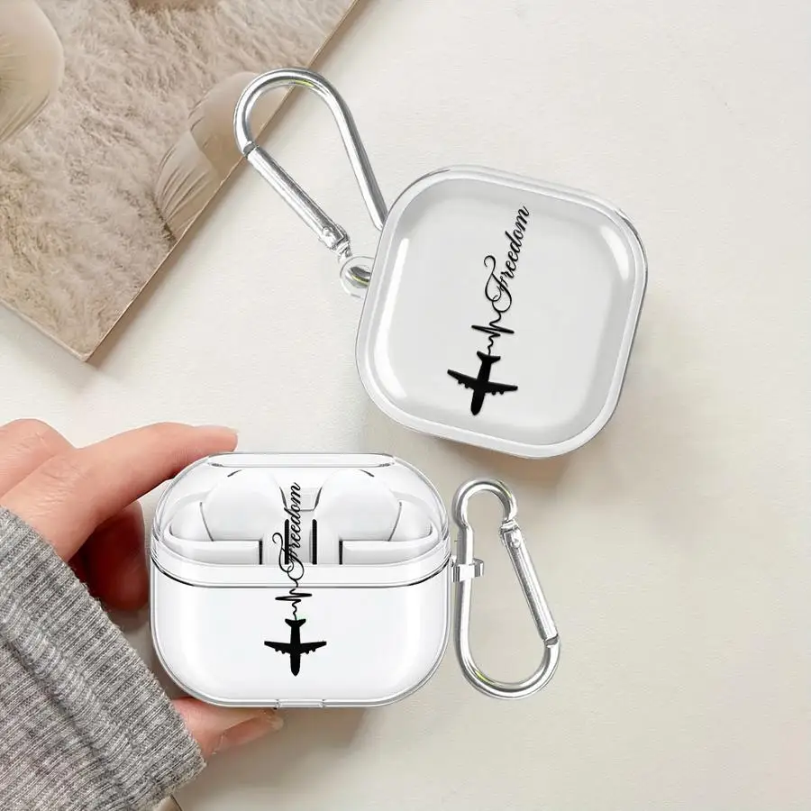 Clear Earphone Cases Cover Case For Samsung Galaxy Buds 3 FE Live 3Pro 4Pro 2 4 Pro World Travel Routes