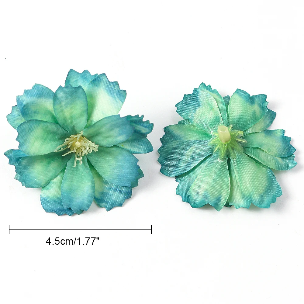 50Pcs Artificial Cherry Blossom Flowers Head Fake Plum Blossom Flower Decoration For Home Wedding Party Car Corsage Decorations