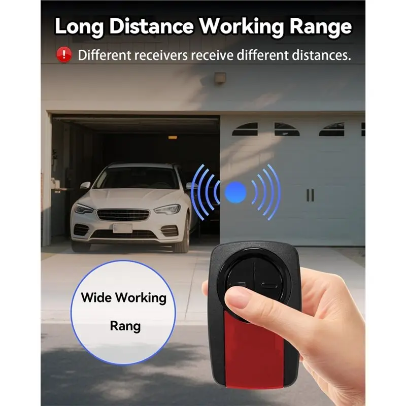 B63B-For 380UT For Lift Master Craftsman Genie Chamberlain Klik5u-Bk2 Klik3u-Bk Garage Door Opener Remote Clicker, Dip Switch