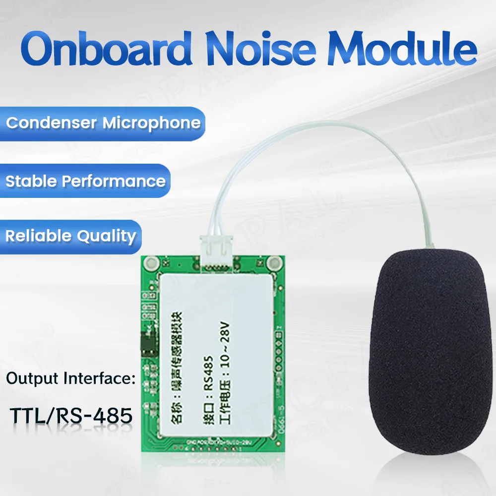 Decibel Meter Noise Sensor Module Tester Transmitter Output TTL RS485 0-3V 30-120dBA 20-12.5kHz High Precision