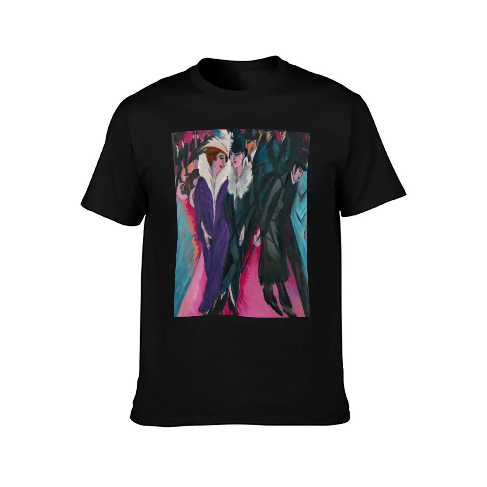 Ernst Ludwig Kirchner Street Berlin (1913) T-Shirt Summer Casual Cotton Tee Oversized Streetwear Tops Vintage Graphic Print