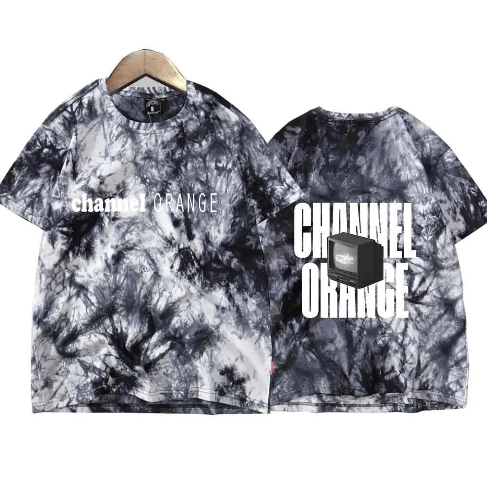 Channel Orange Frank Ocean 2024 Tie Dye Shirts  Man Woman Harajuku Summer Casual Tee Tops Regular Tops Unisex Oversize