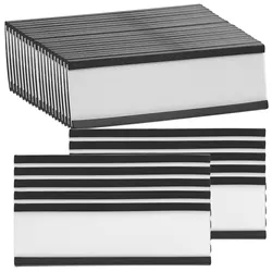 30 PCS White Board Sign Card Label Holder Data Portable Metallic Line 76x25mm Practical Compact Channel Magnetic Premium