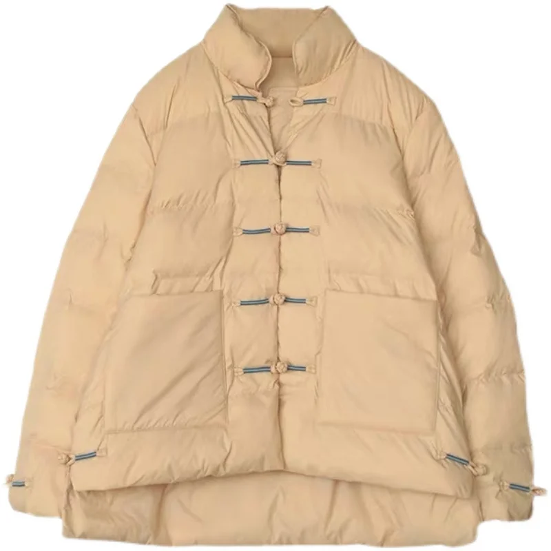 Warm Lightweight ort Padded Cotton Jaet for Women Loose Fitting Large Size Faionable Winter Outerwear Chinese Ethnic Sle