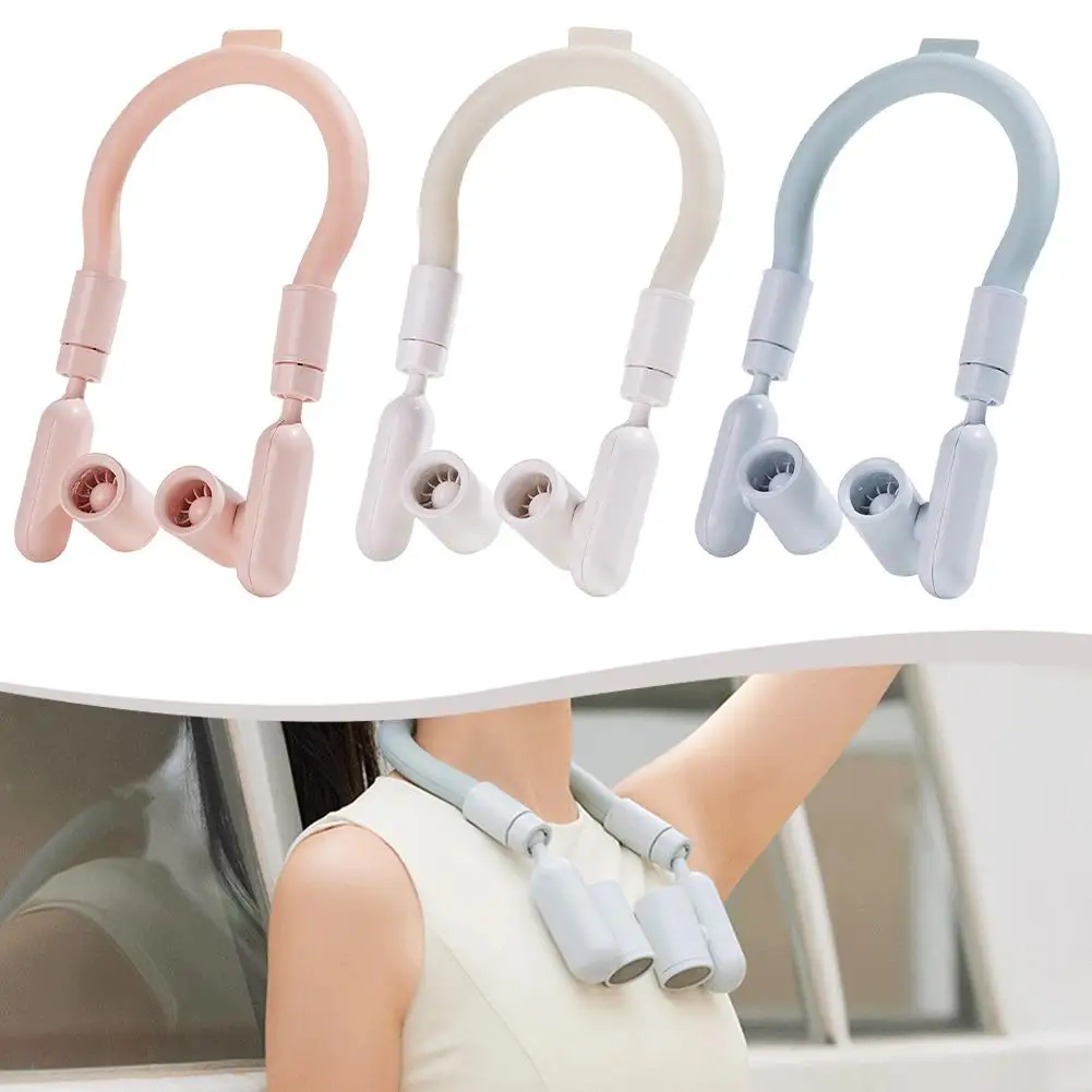 Adjustable Fan Cooling Neck Fan Dual 2000mAh Batteries High Wind Power Lightweight Design For Summer Activities