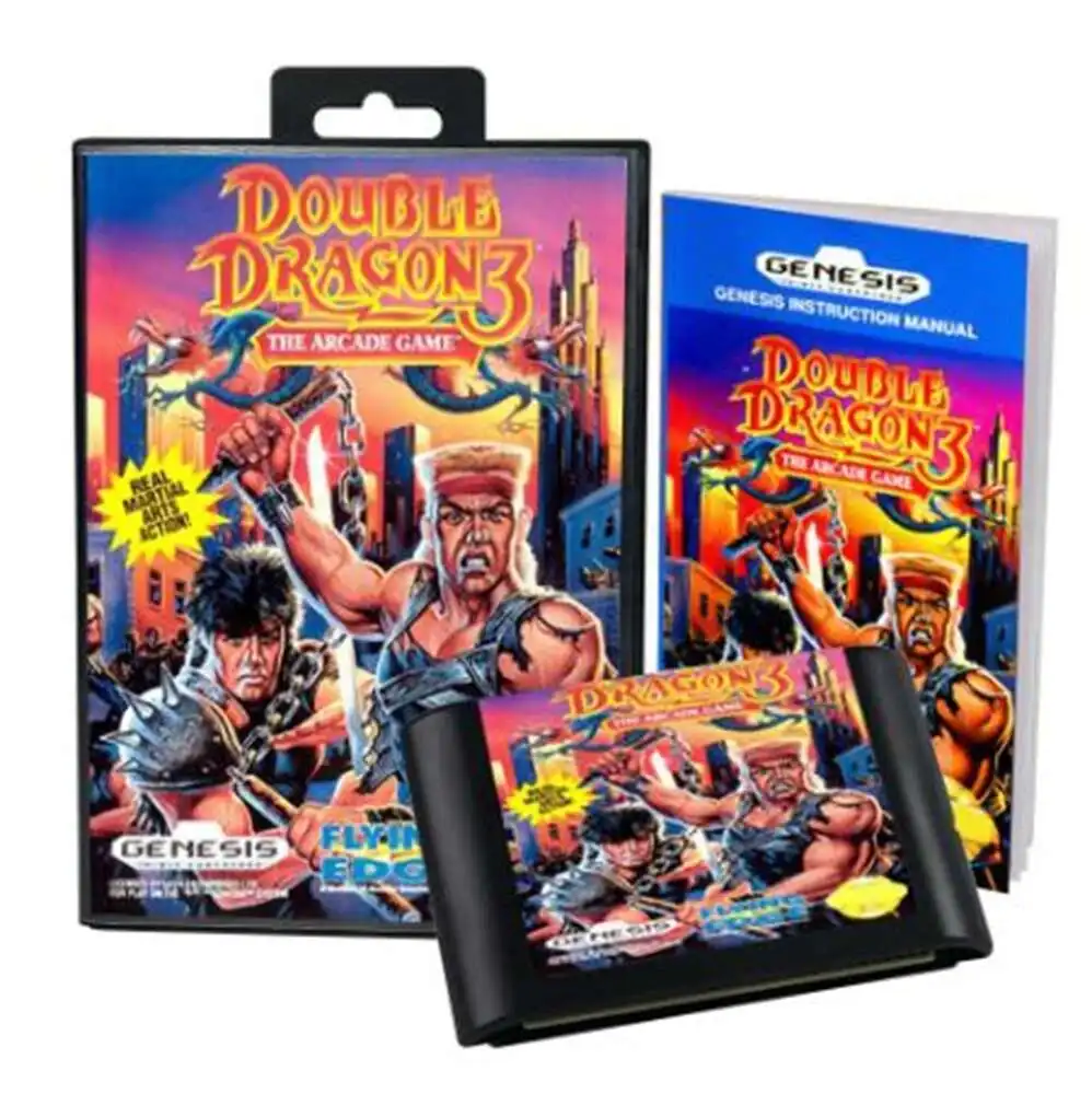 HOT ダブルドラゴン3 アーケードゲーム（箱・説明書付き）16ビット セガ MD ゲームカセット メガドライブ/ジェネシスシステム対応