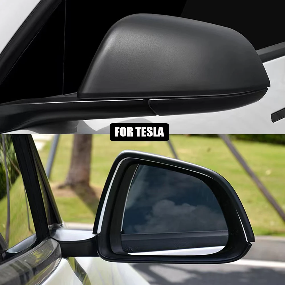 

Rearview Mirror Cap Side Mirror Cover For Tesla Model 3 Y 2021 2022 2023 Rear View Mirror Cover Caps Car Accessories