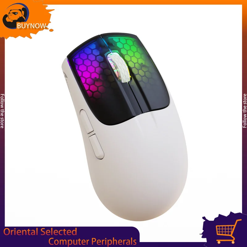 Attack Shark x5 Rgb3-Mode Wireless Lightweight E-Sports Game Bluetooth Wired Colorful Computer Peripheral Office Range Mouse