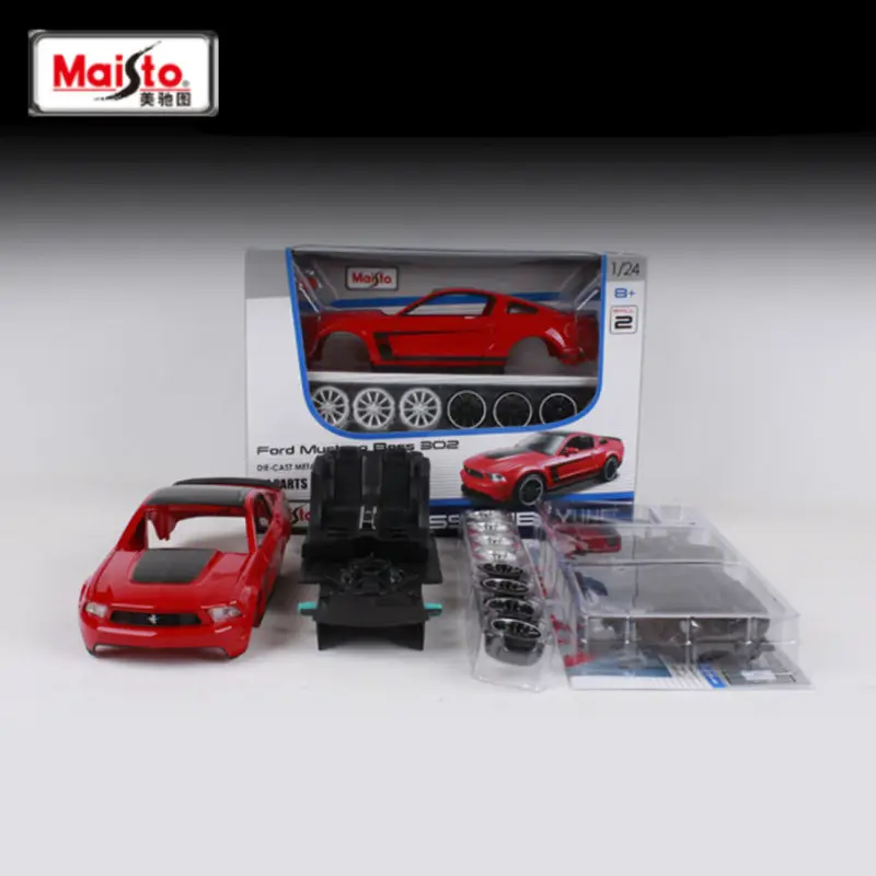 Assembly Version Maisto 1:24 Ford Mustang BOSS 302 Alloy Sports Car Model Diecasts Metal Race Car Model Simulation Kids Toy Gift