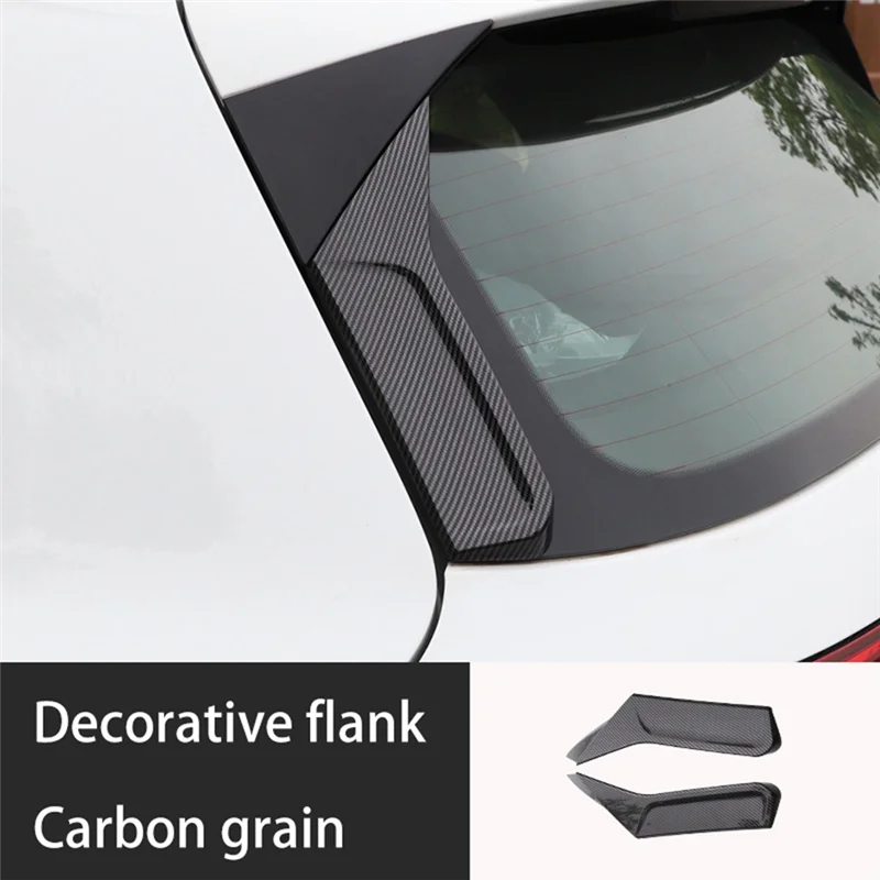 For Golf 8 Side Spoilers Tail Fins Exterior Modifications Deflectors Accessorie Carbon Fiber Pattern