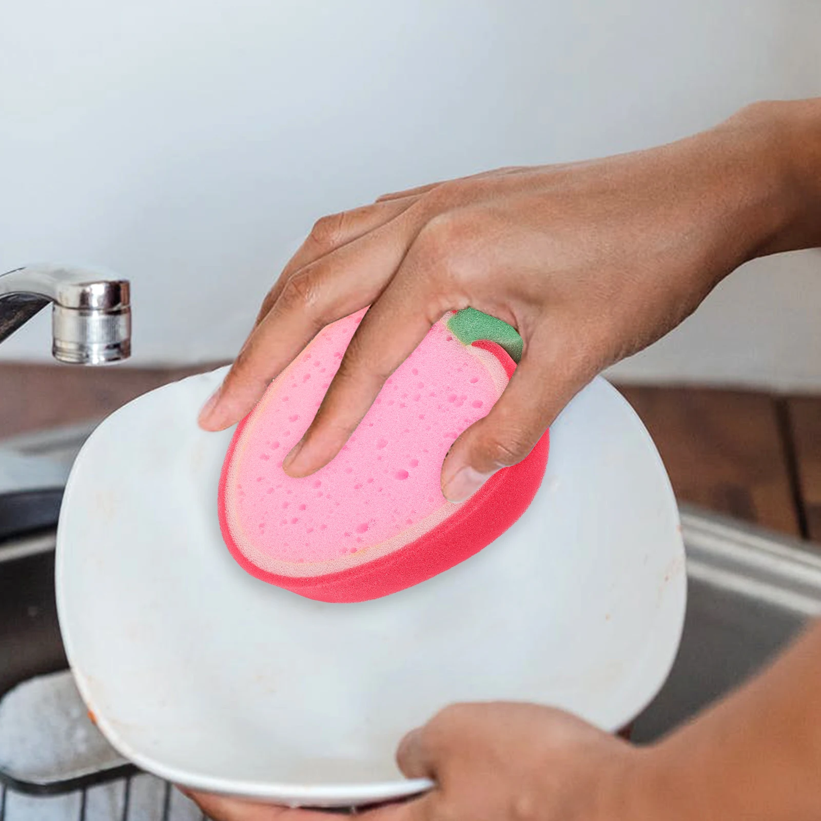 

4Pcs Multi Function Wok Sponge Compact Daily Use Cleaning Supplies for Kitchen Dishwashing Scrubbing Sponges Non Scratch