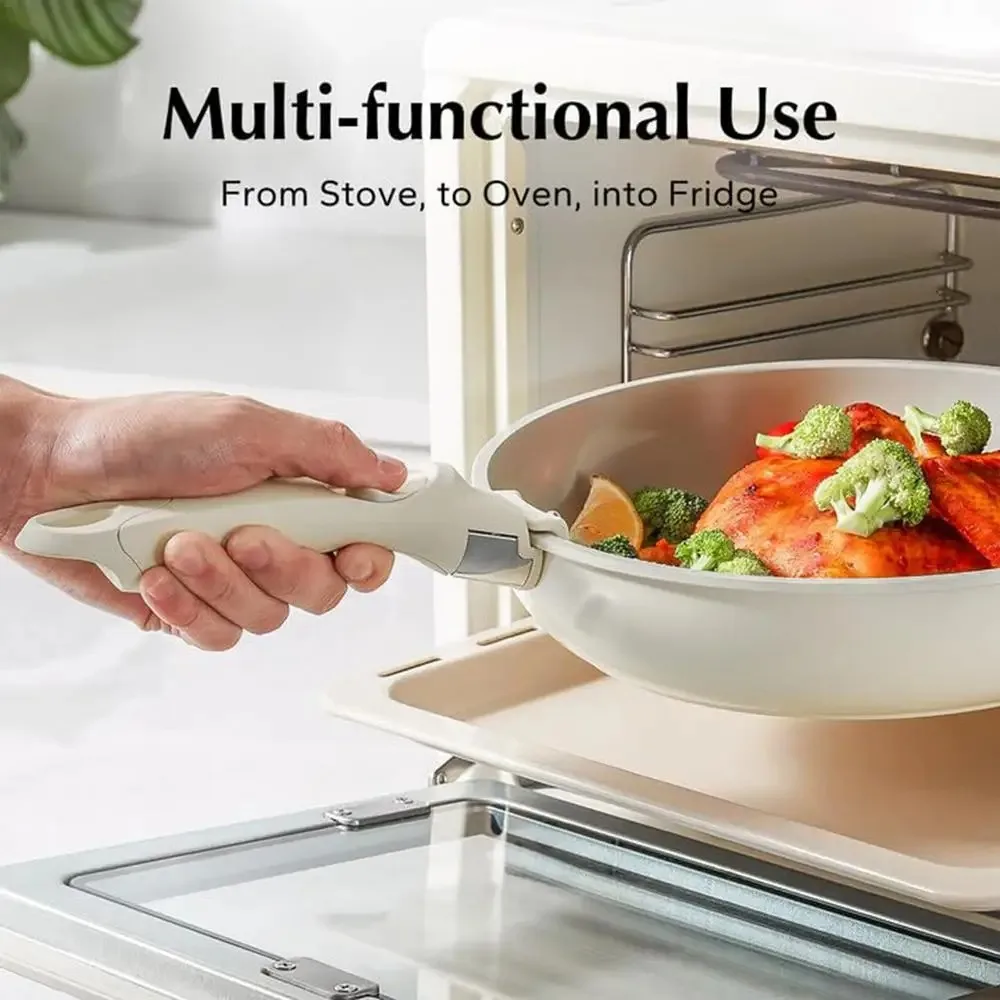 

Cookware Anti-Scalding Removable Pot Handle Universal Ergonomic Detachable Frying Pan Handle Portable Pot Replacement Clip Dish