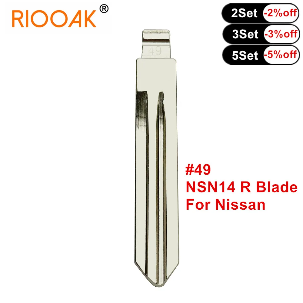 

10pcs/lot Metal Blank Uncut Flip KD VVDI Remote Key Blade #49 NSN14 Right Blade for Nissan New 2014 Models