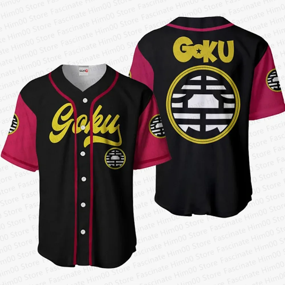 Japanese anime new baseball uniform Tshirt Goku cartoon childrens baseball uniform Mens/girl comic party baseball uniform Tshirt